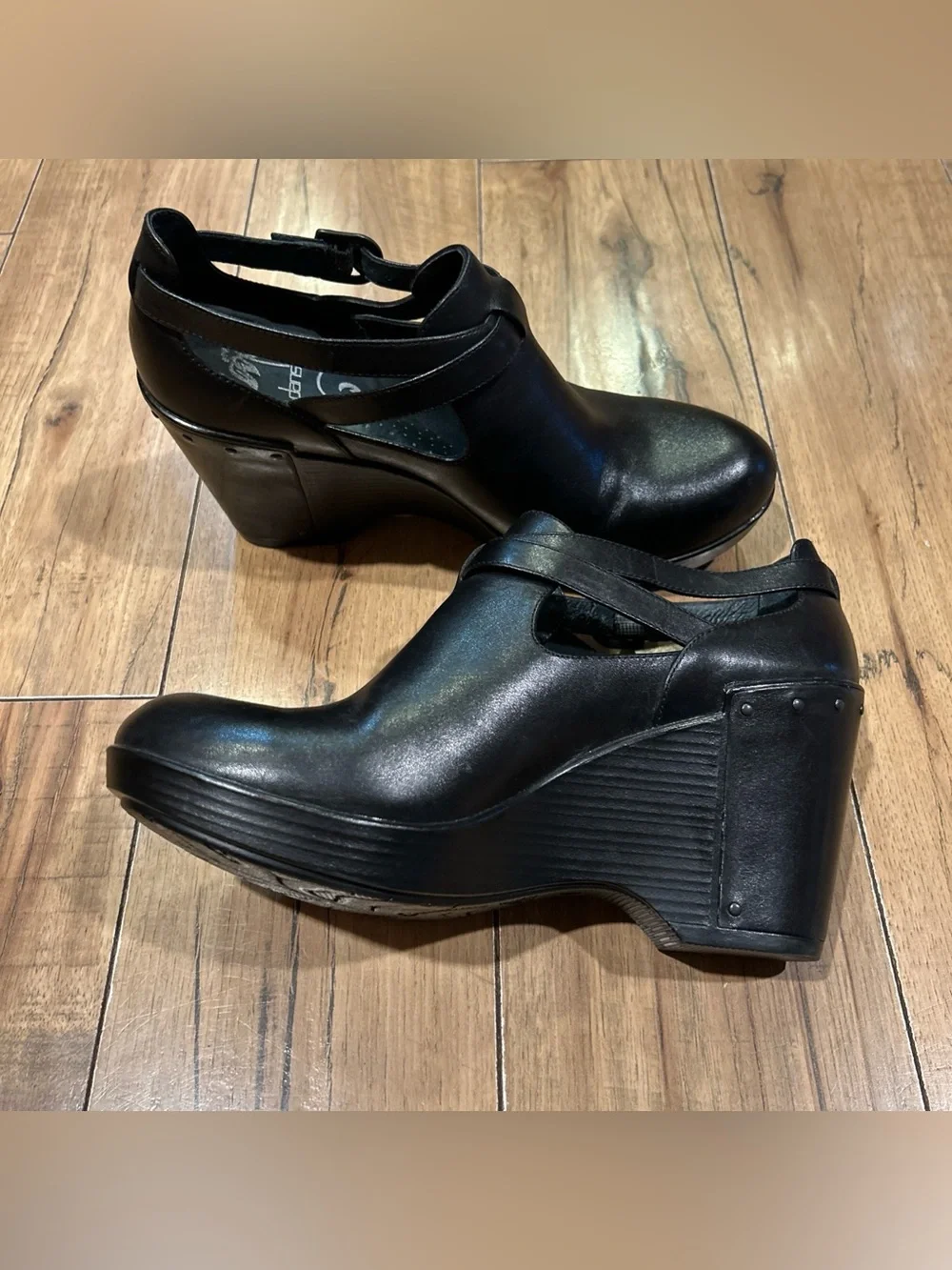 Dansko Franka Wedge Bootie 39 Black LN
